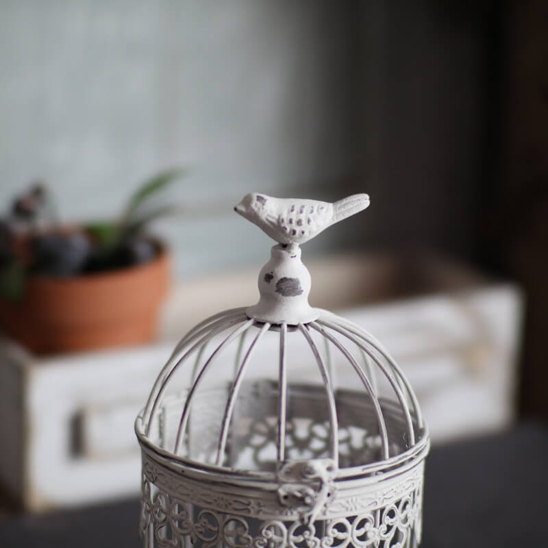Bougeoir cage à oiseaux vintage en fer Lighteme