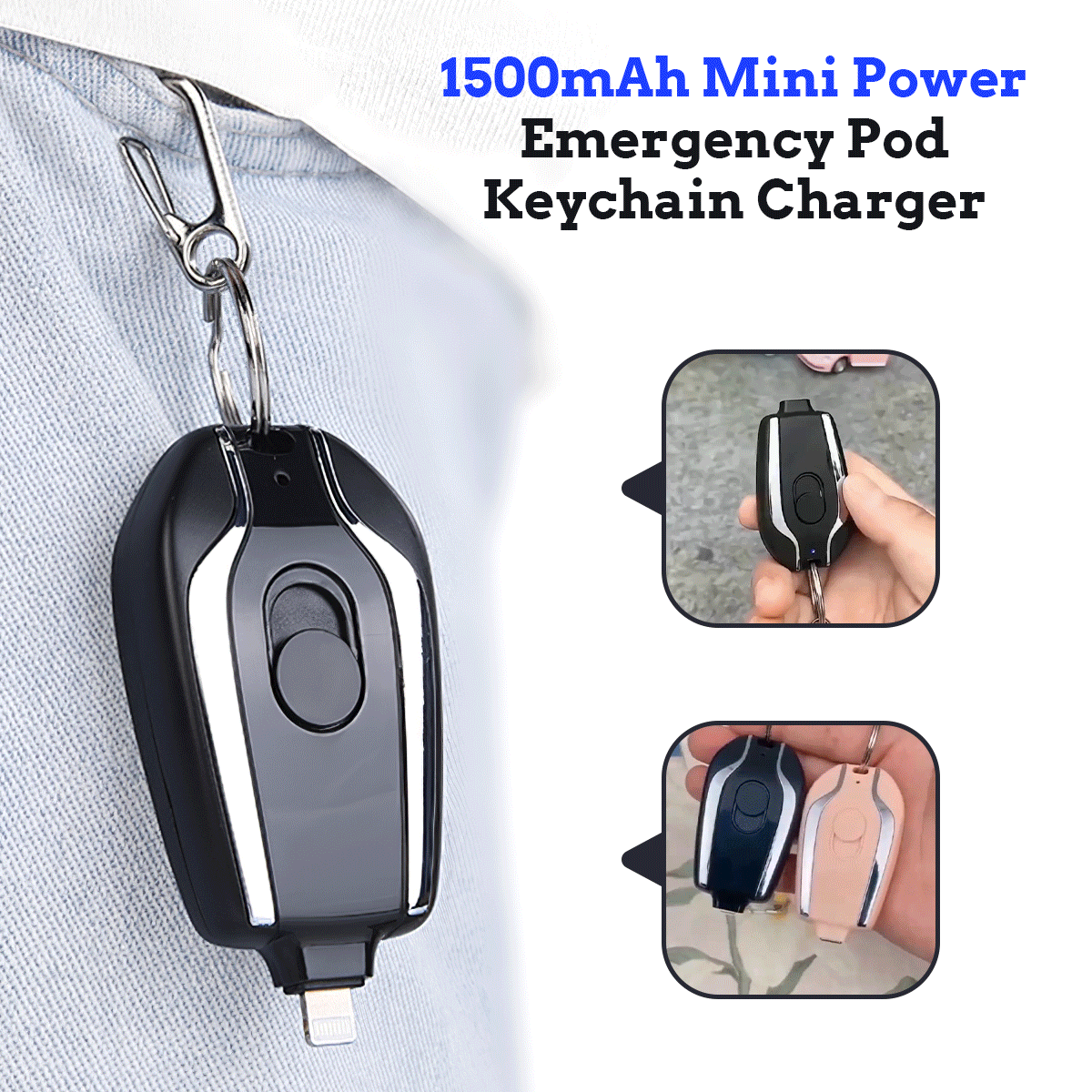 Lighteme KAUFEN SIE 1, ERHALTEN SIE 2! Schlüsselanhänger-Powerbank
