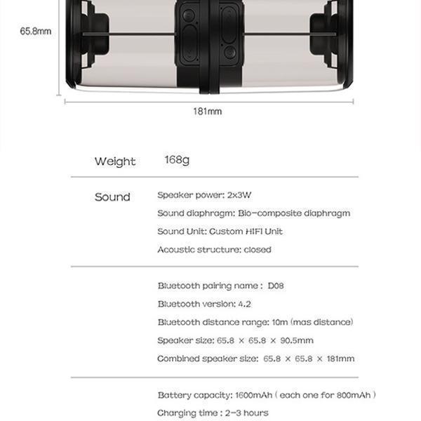 Lighteme Magnetischer Bluetooth-Lautsprecher transparent (2 Farben)