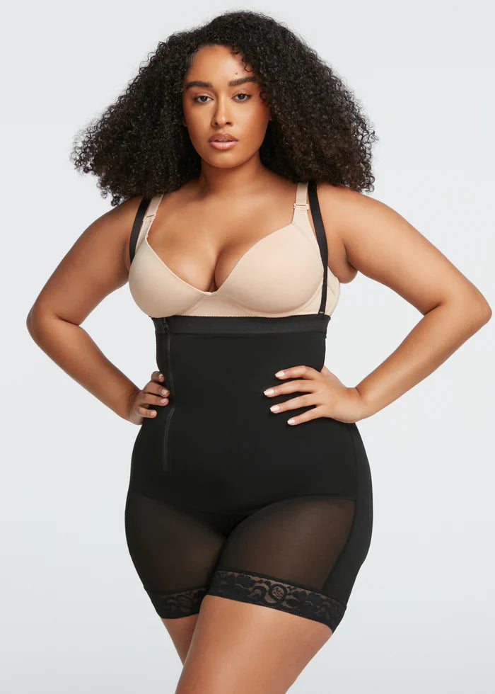 Lighteme Body Zip Up Shaper et Butt Lifter - Accès facile à la salle de bain