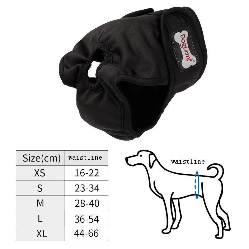 Lighteme 2er-Pack maschinenwaschbare Hunde-Physiologische Hosen (3 Farben & 5 Größen)