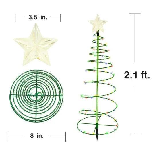 Lighteme Solar LED Metall Weihnachtsbaum mit Lichterkette