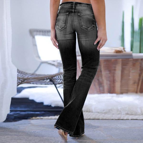 Lighteme 70er-Jahre-Stretch-Hip-Hugger-Street-Style-Bootcut-Jeans (3 Farben und 8 Größen)
