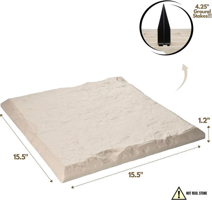 Lighteme 2-Pack Decorative Garden Stepping Stones Set