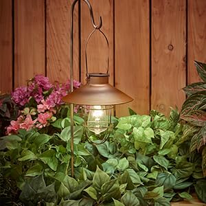 Lighteme Solar-Laterne zum Aufhängen mit Hirtenhaken, 78,7 cm