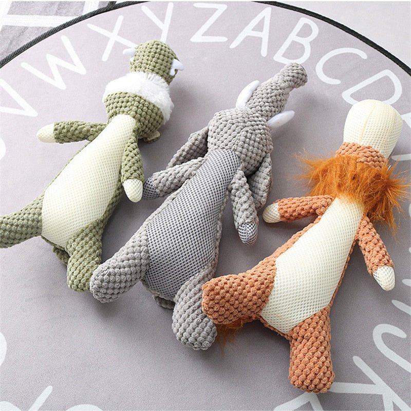 Lighteme Kauspielzeug für Welpen aus Plüsch mit Cartoon-Motiv und Quietscher für kleine Hunde