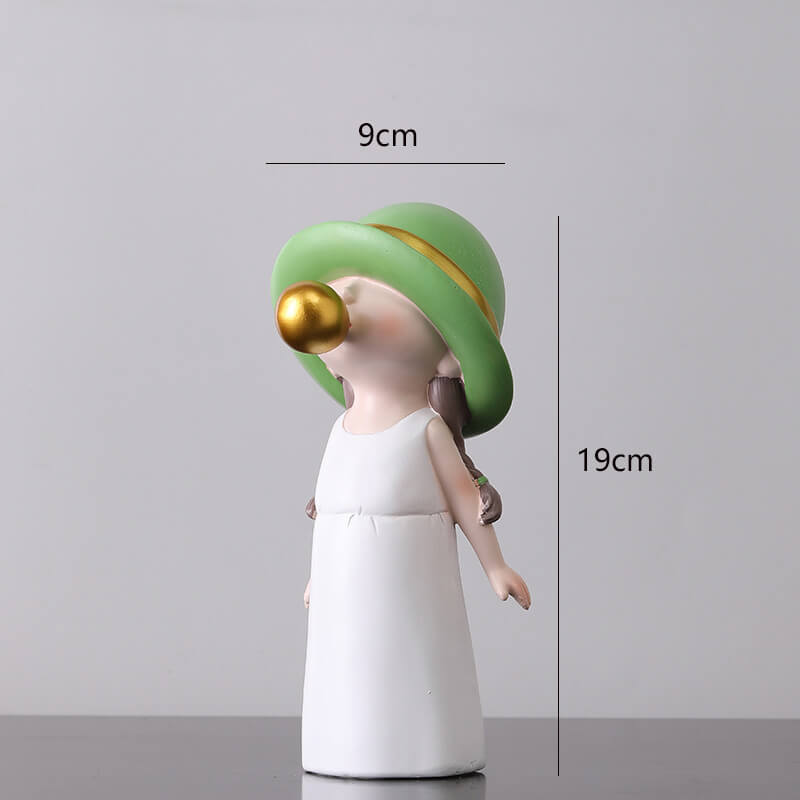 Lighteme Bubble Blowing Girl Resin Ornament