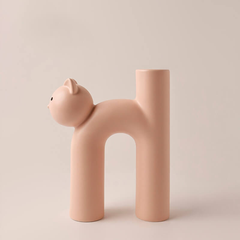 Vase en céramique en forme de chat Lighteme