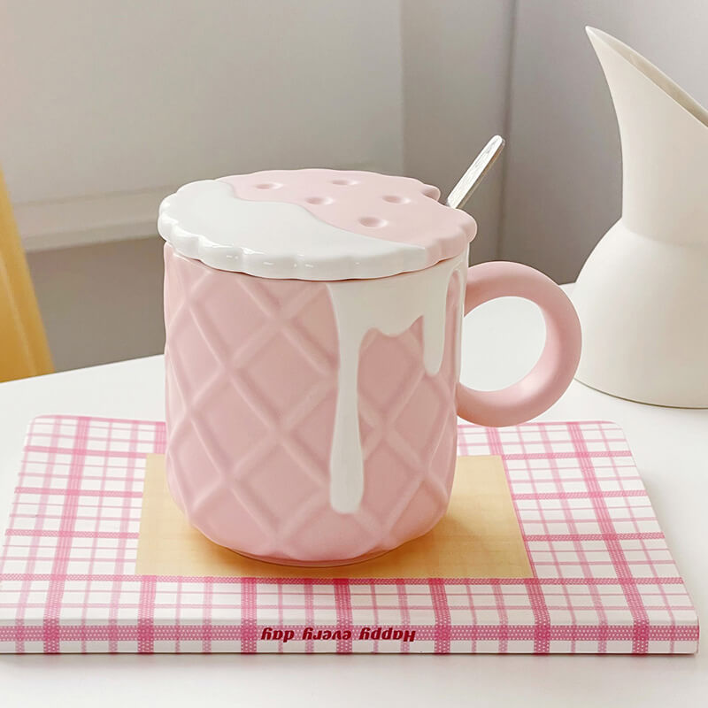 Lighteme – Cremefarbene Keramiktasse in Keksform