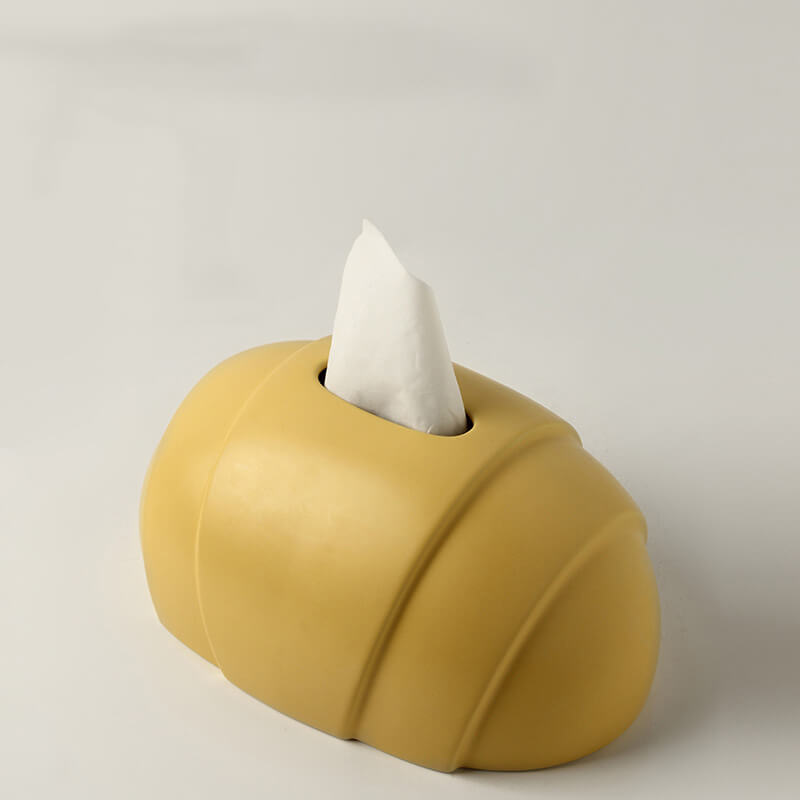 Lighteme Taschentuchbox aus Keramik in Croissantform