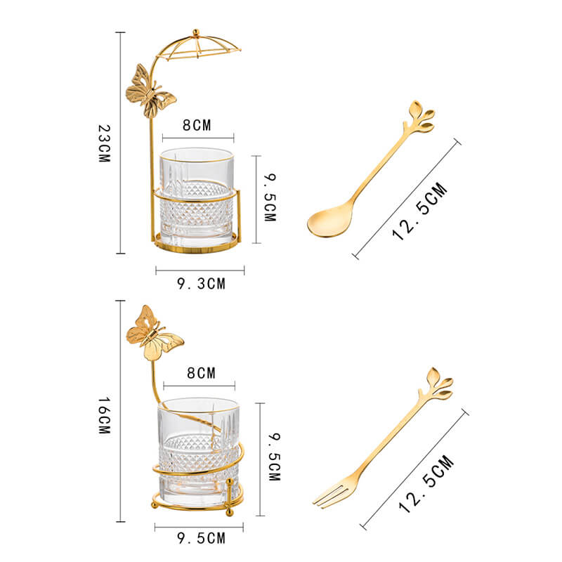 Lighteme Curve Dessertgabel & Löffel Vorratsglas