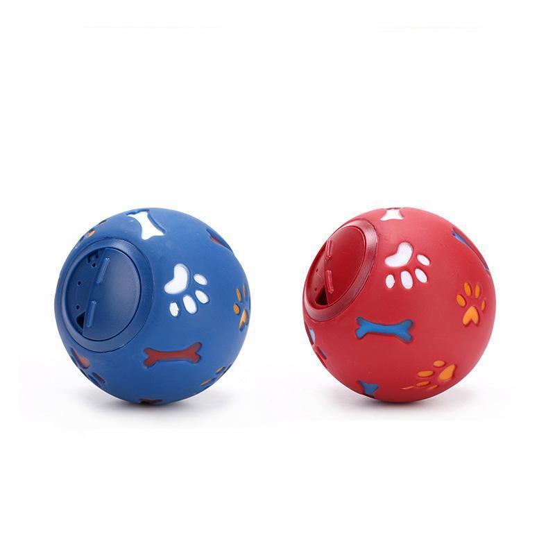 Lighteme Dog Toy Rubber Chew Leakage Food Play Ball (2 colors & 2 sizes)