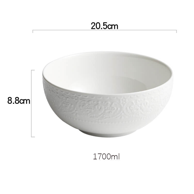 Lighteme Embossed Ceramic Bowl