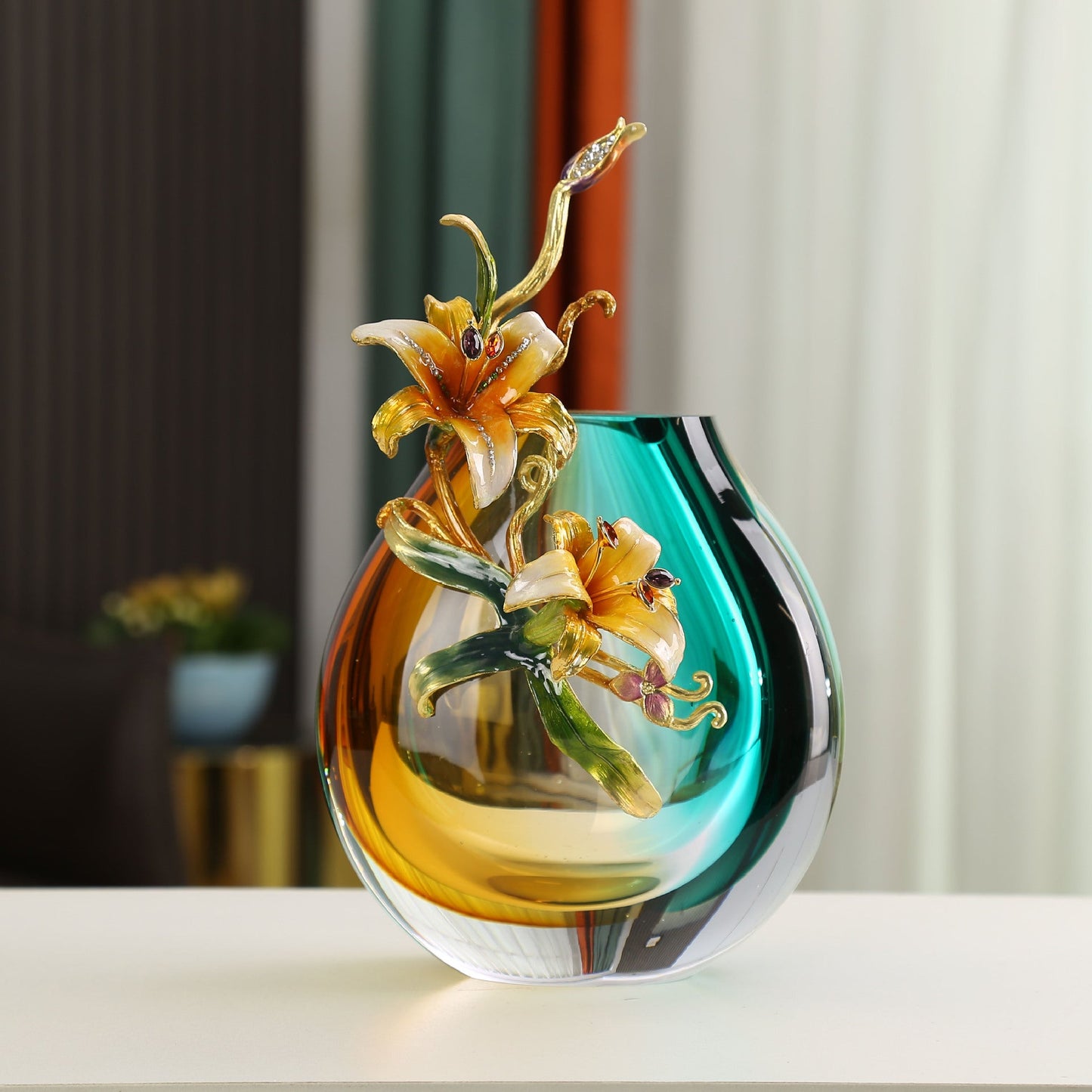 Lighteme Enamel Colored Vase Ornaments