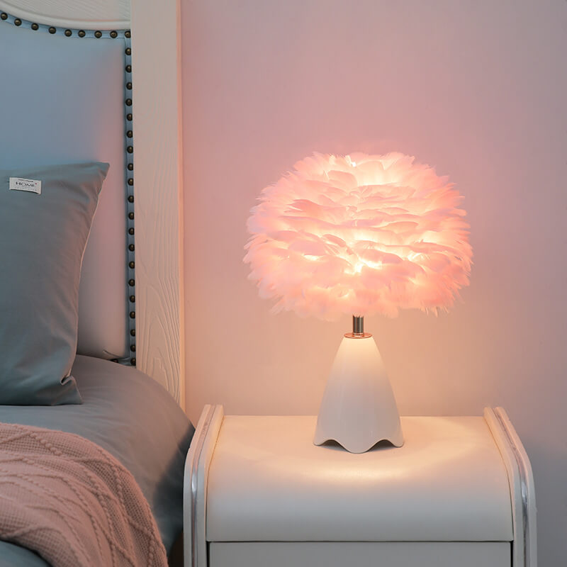 Lighteme Feather Glass Table Lamp