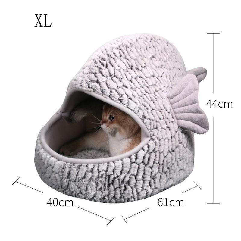 Lighteme Fish Shape Resilient Cat House (2 sizes)