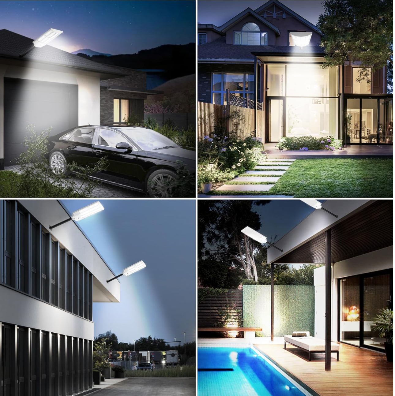Lighteme 1500 W Solar-Straßenlaterne für den Außenbereich, wasserdicht, 6500 K Bewegungsmelder, Dämmerung bis Morgengrauen, 200.000 lm Wandleuchte mit Fernbedienung