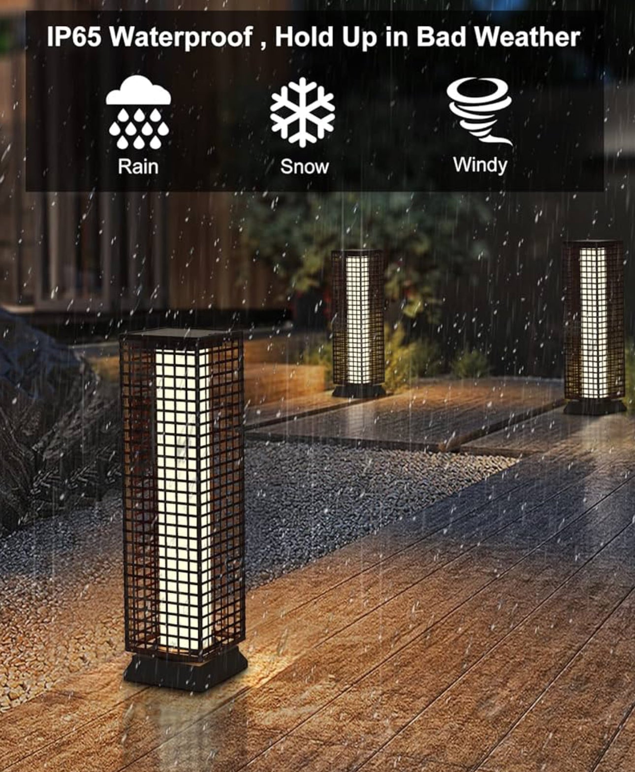 Lampadaire solaire d'extérieur Lighteme de 28 pi avec 2 modes d'éclairage