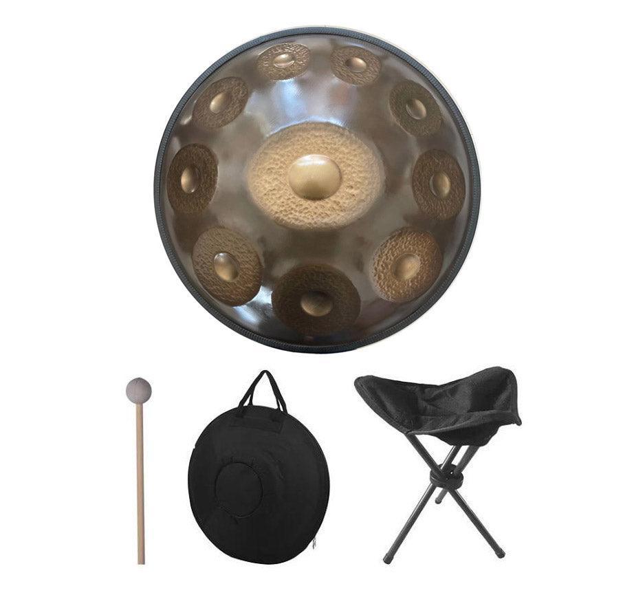 Sun God Handmade Hammering Custom F3 22 Inch 10/11 Tones Nitride Steel Handpan Drum