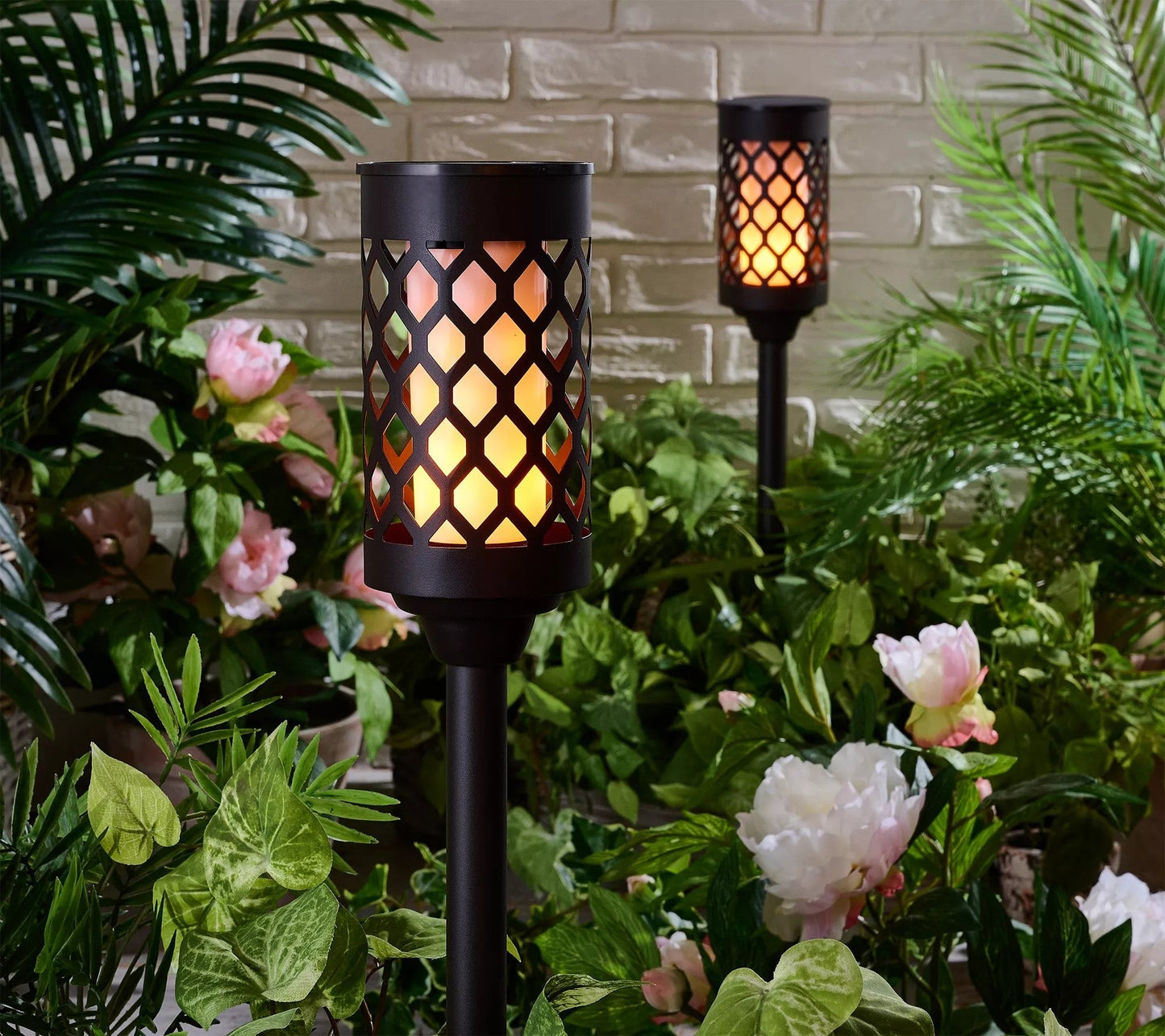 Lighteme High-End-Solar-Wege-Taschenlampe mit 20 Lumen, Aluminiumdruckguss und Glas (2er-Pack)