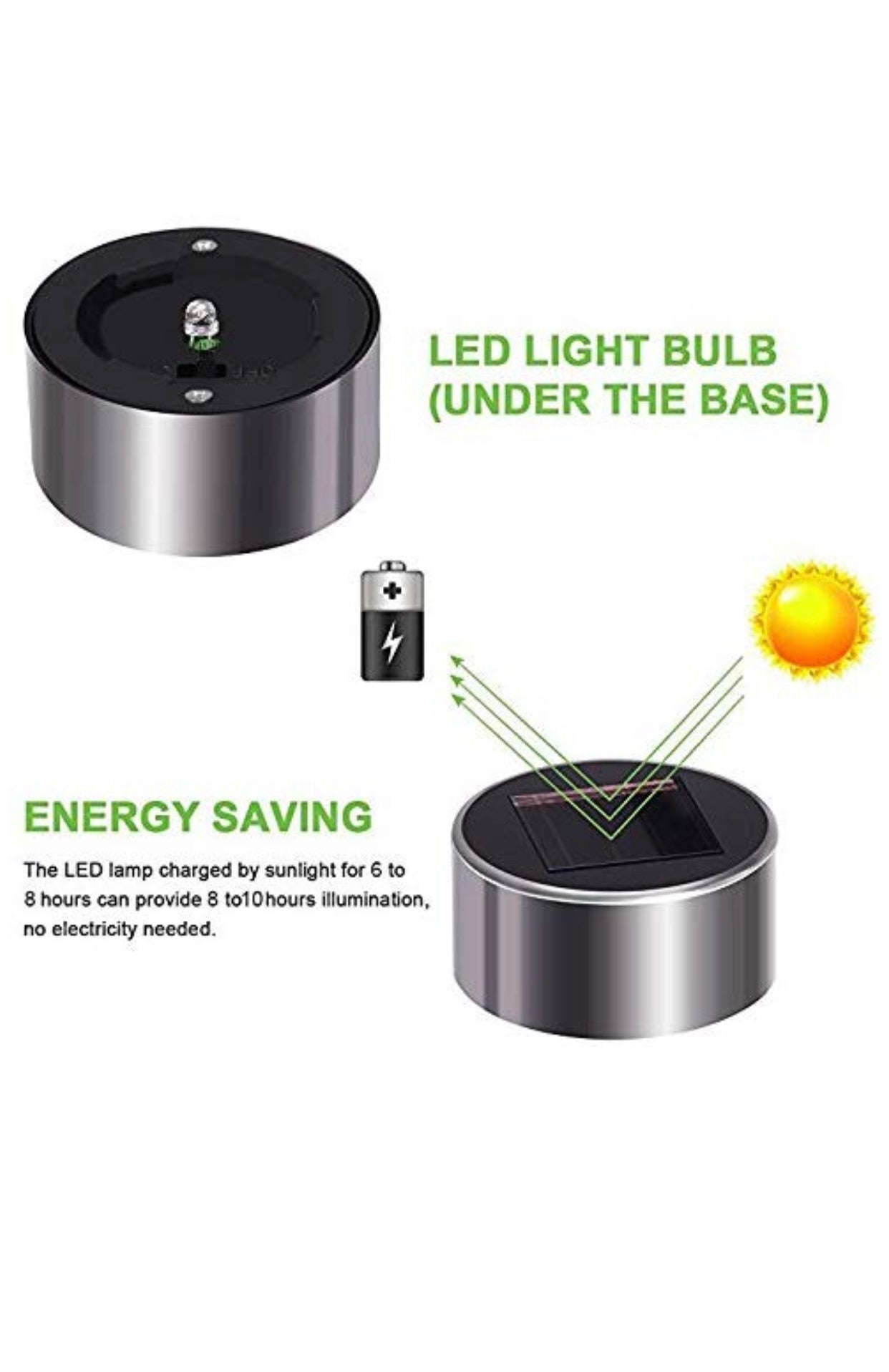 Lighteme Lot de 48 lampes solaires LED d'extérieur en acier inoxydable pour pelouse, jardin, paysage, allée