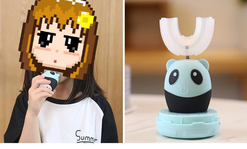 Lighteme Kids Cute Cartoon U-Shaped Electric Automatic Toothbrush