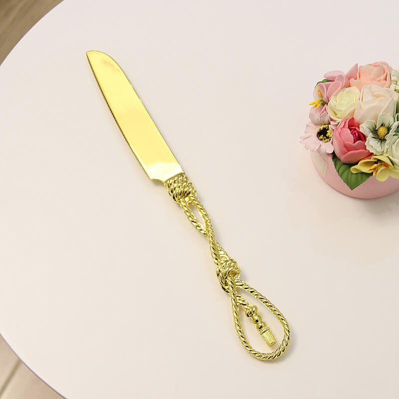 Lighteme Kuchenspatel aus Edelstahl mit Knotendesign
