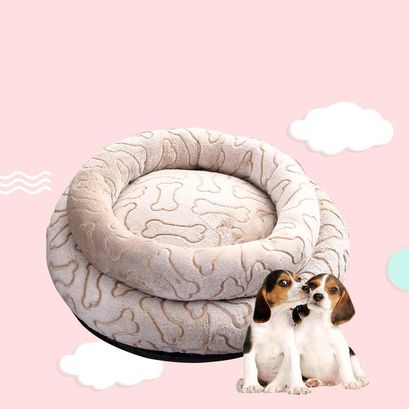 Lit pour chien Lighteme lavable en machine en forme d'os (2 tailles)