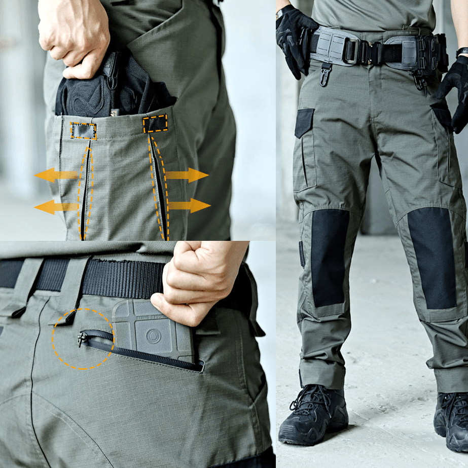 Lighteme Herren wasserdichte Ripstop-Taktik-Arbeitshose Wanderhose