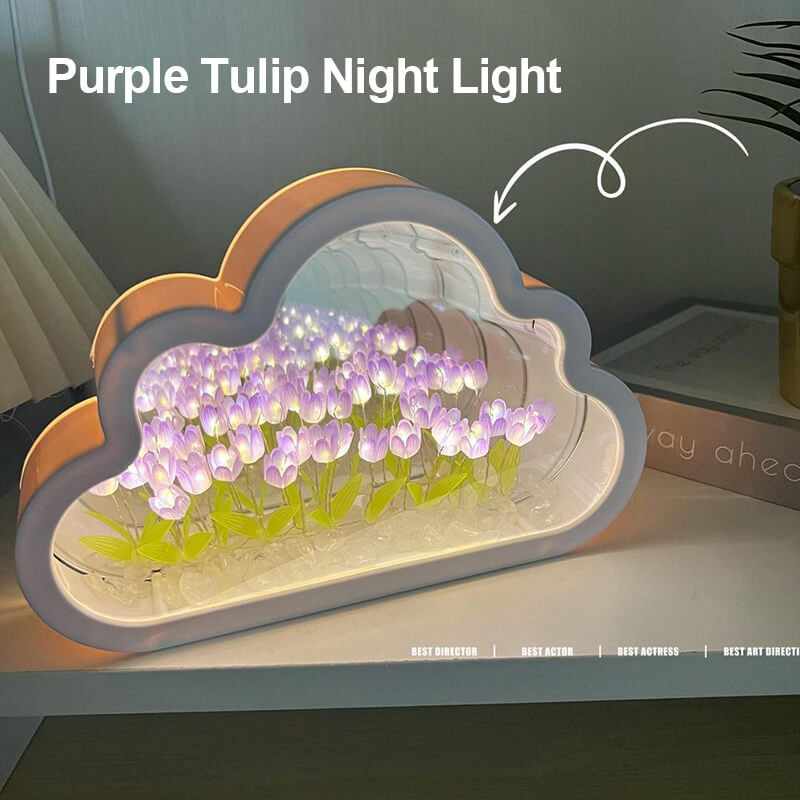 Lighteme Cloud Tulip Kleines Spiegel-Nachtlicht