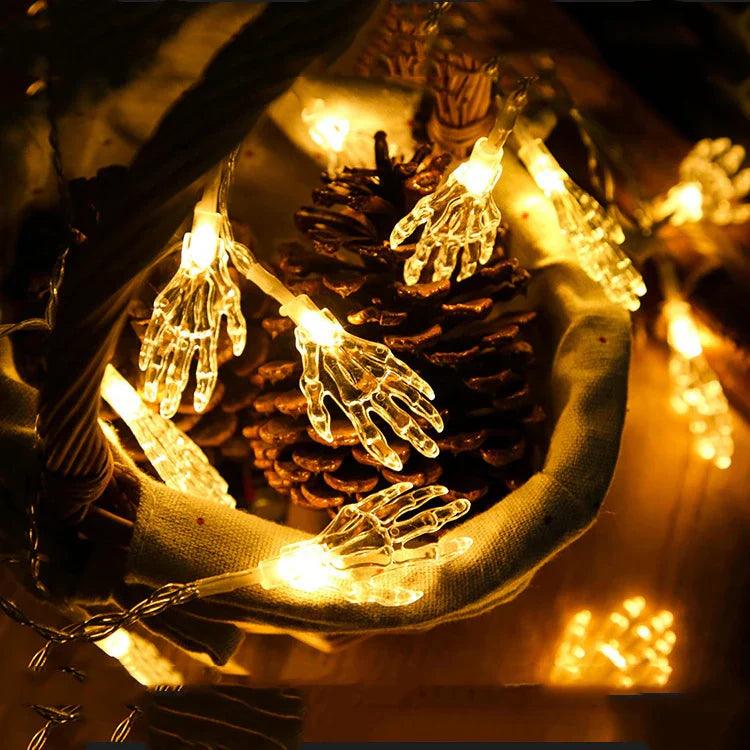 Lighteme Solar LED Halloween Skelett Hand Lampe String