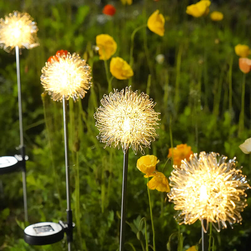 Lighteme Solar-Dekoleuchte für den Außenbereich mit Löwenzahnmotiv