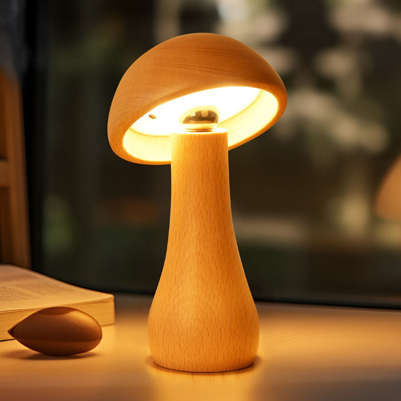 Lighteme Pilzlampe aus Massivholz