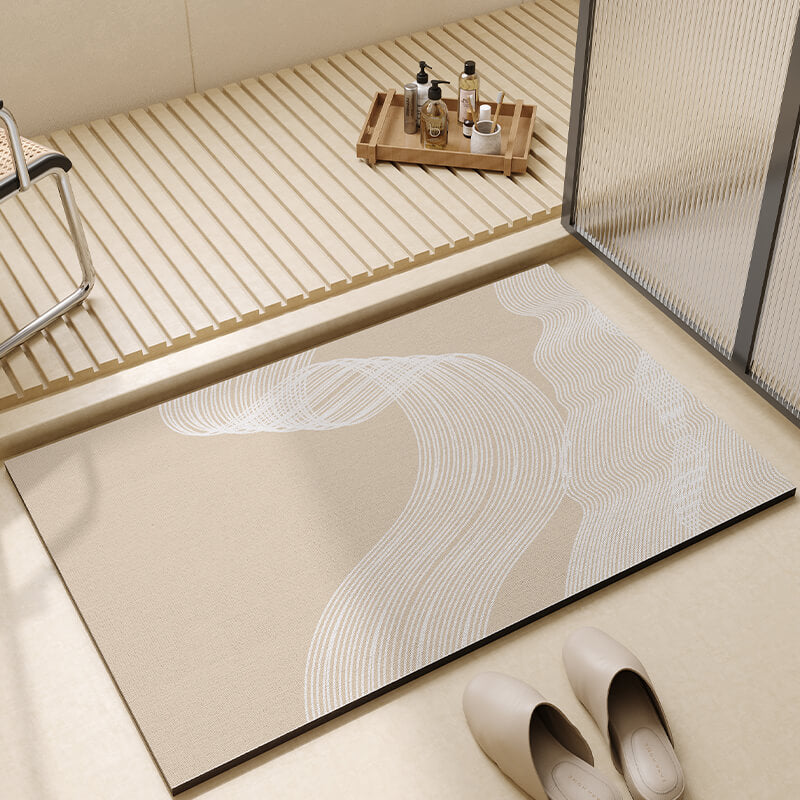 Lighteme Striped Diatom Mud Bath Mat