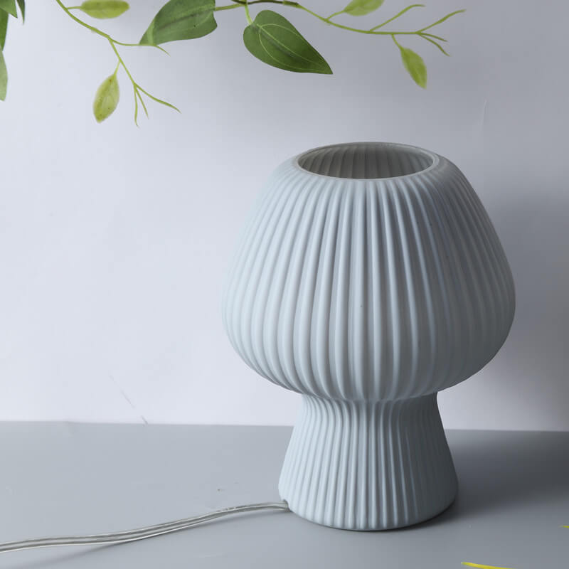 Lighteme Striped Mushroom Glass Table Lamp