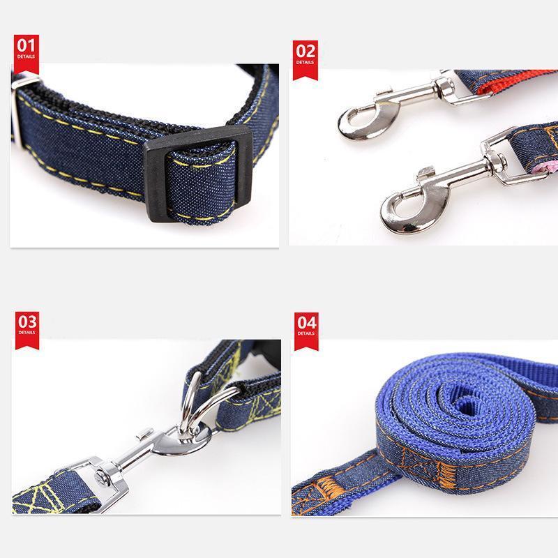 Lighteme Dreiteiliger Anzug Haustiergeschirr Zugseil Halsband (4 Farben & 4 Größen)