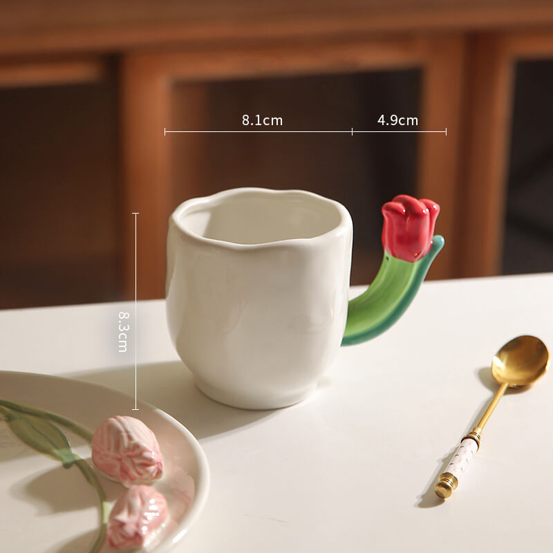 Lighteme Tulip Handle Ceramic mug