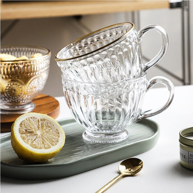 Tasse en verre gaufré vintage Lighteme