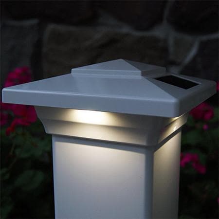 Lighteme Solar-Zaunkappenleuchte - Weiß