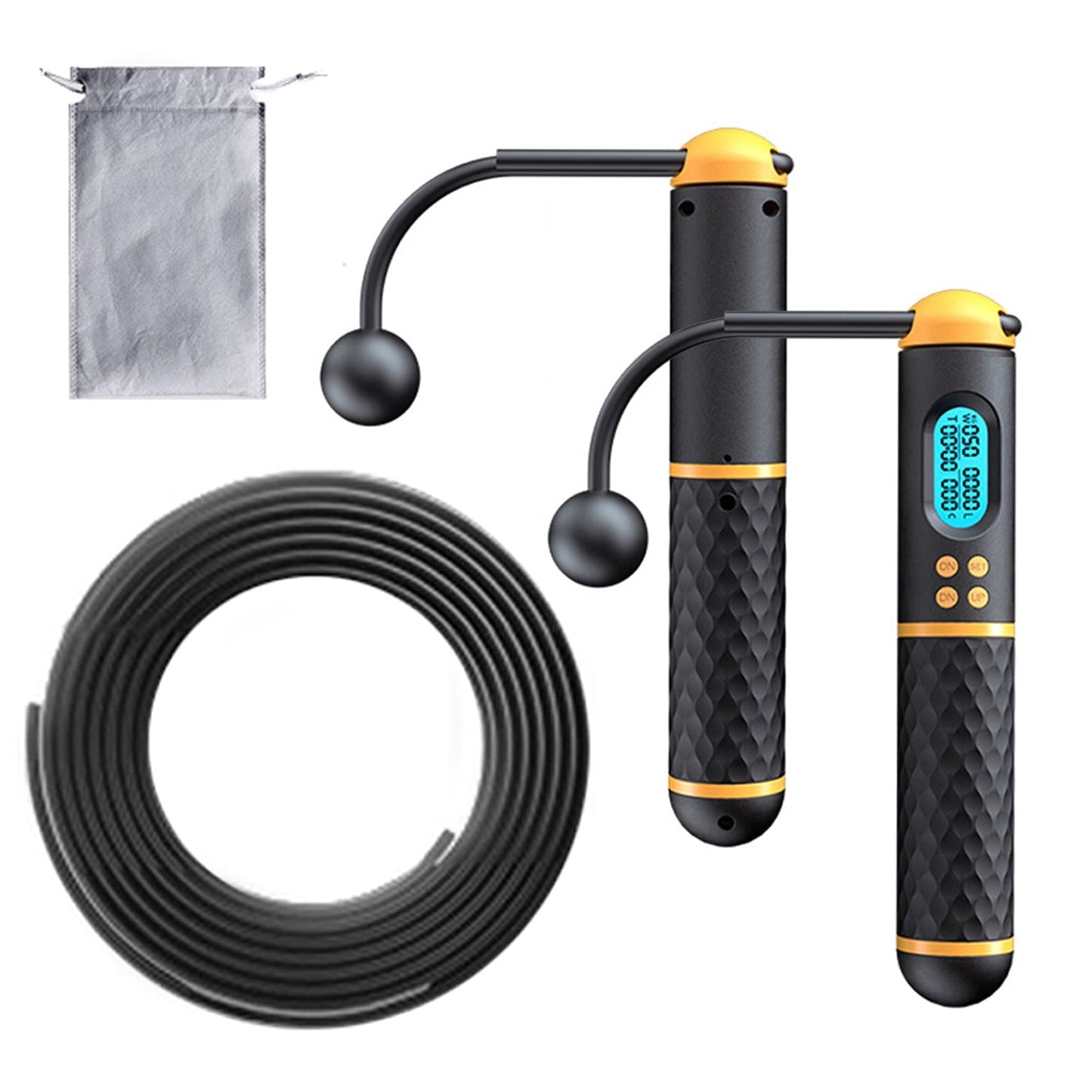 Lighteme Springseil in Form eines Springseils – verstellbares digitales Zählseil und Vibrationserinnerung für Fitness, Training, Workout, Fitnessstudio