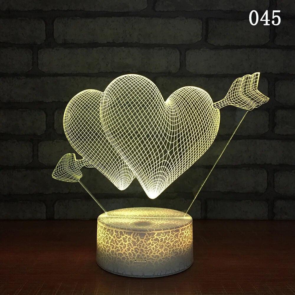 Lighteme Romantisches 3D-Nachtlicht