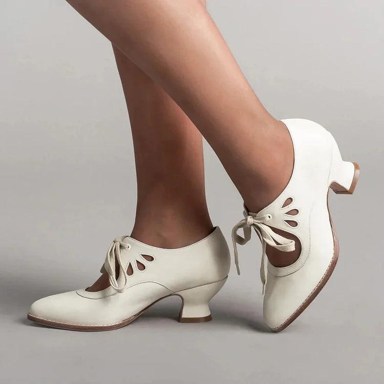 Orthopädische Schuhe mit hohem Absatz aus Leder von Lighteme für Damen