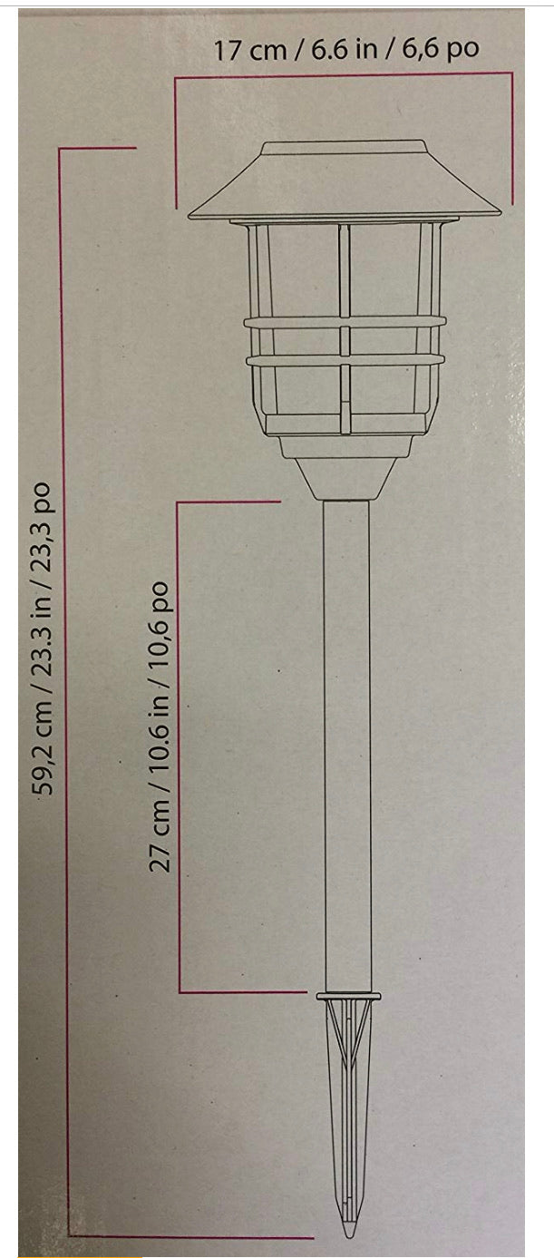 Lighteme Solar-LED-Wegeleuchten – Ölgeriebene Bronze, 4er-Pack