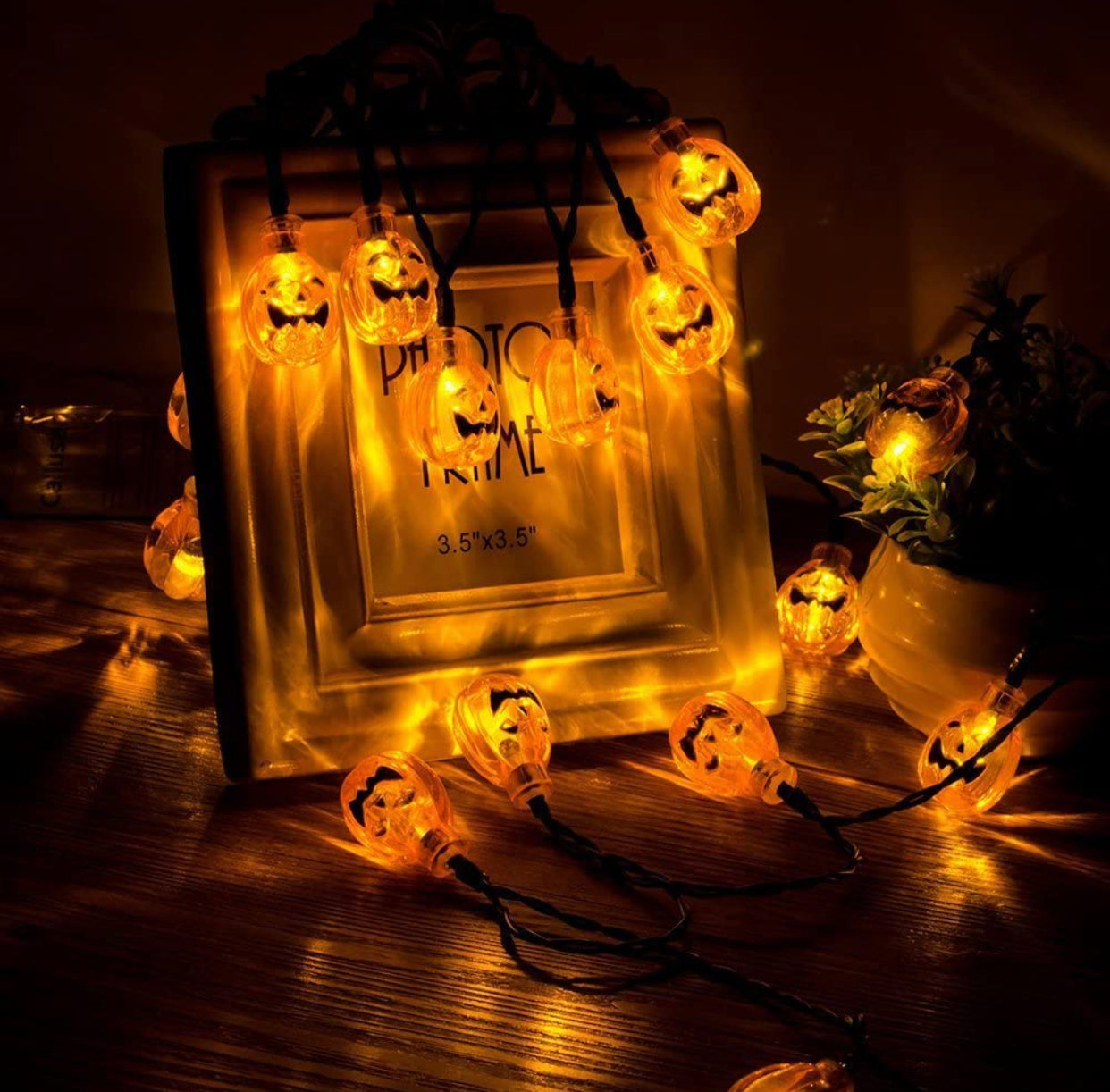 Guirlande lumineuse solaire d'Halloween Lighteme de 10 m, 50 LED, 8 modes d'éclairage