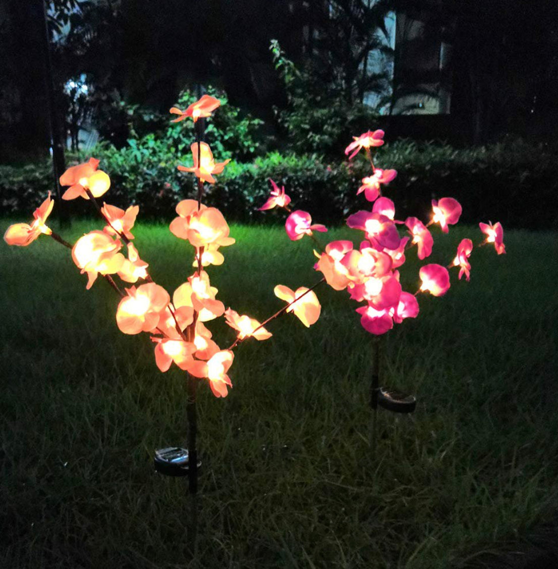 Lighteme 2er-Pack Solar-Orchideen-Blumenlichter - 40 Blumen