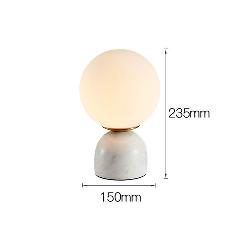 Lampe de table boule en marbre Lighteme