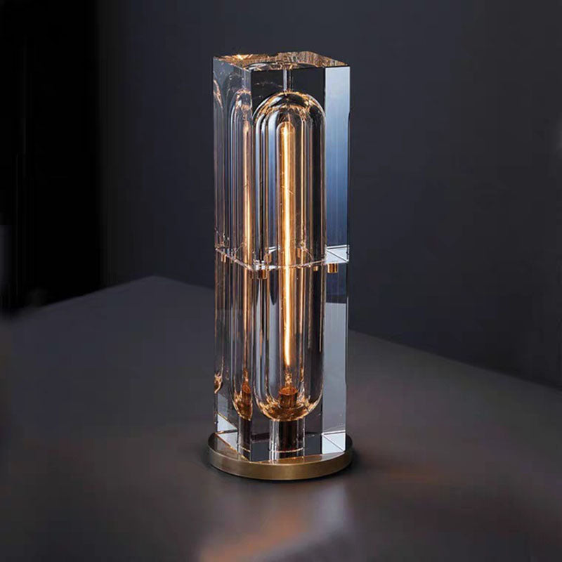 Lampe de table carrée en cristal Lighteme