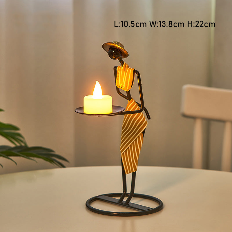 Bougeoir rétro en fer Lighteme