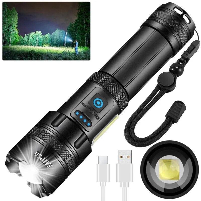 Lighteme LED wiederaufladbare, zoombare Taschenlampe