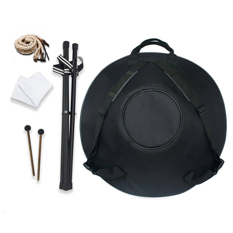 AS TEMAN Handpan Kaufen - 17 Töne d Kurd Steel Hang Drum 432 440 Hz Gold